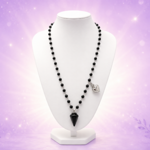 Collier Cœur Sacré d'Obsidienne
